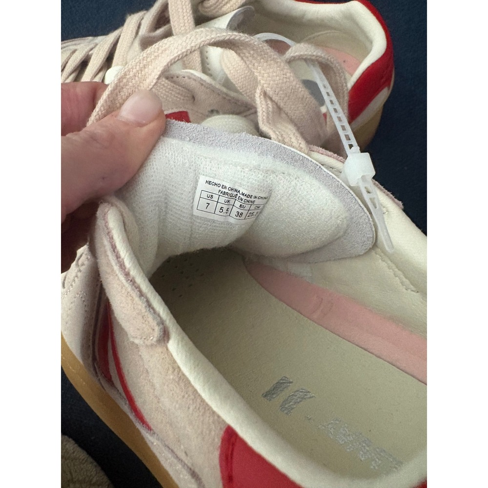Coolway Goal Suede Sneakers Beige Red Gum Sole Low Top Trainers Womens Sz 7 NEW - Picture 4 of 5